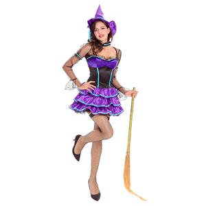 Women's Adult Purple Witch Halloween Costume N14623