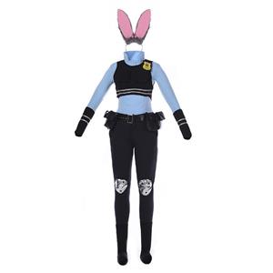 Adventurous Bunny Policewomen Cosplay Halloween Costume N11347