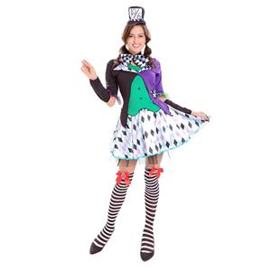 Alice Wonderland Mad Hatter Cosplay Costume N14742