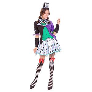 Alice Wonderland Mad Hatter Cosplay Costume N14742