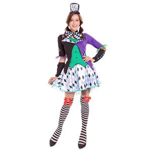 Alice Wonderland Mad Hatter Cosplay Costume N14742