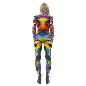 New Product Animal 3D Printed High Neck Long Bodycon Jumpsuit Halloween Costume N21249