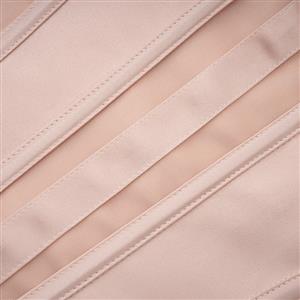 Apricot Strapless Corset Bodysuit with Adjustable Back Lace-Up, Tummy Control Shapewear for Women N23868