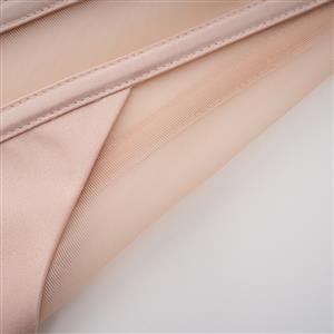 Apricot Strapless Corset Bodysuit with Adjustable Back Lace-Up, Tummy Control Shapewear for Women N23868