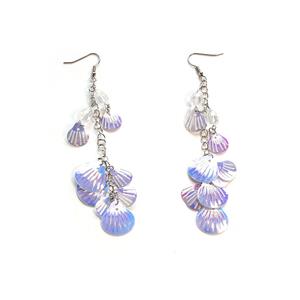 Lovely Seashell Mermaid Artificial Handmade Cosplay Jewelry Summer Pendant Earrings J21462