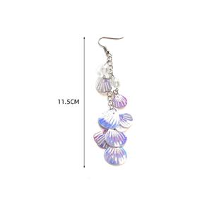 Lovely Seashell Mermaid Artificial Handmade Cosplay Jewelry Summer Pendant Earrings J21462