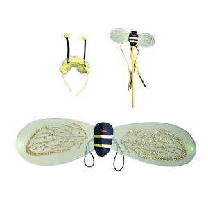 3Pcs Lovely Bee Girls Costume Accessories Headpiece Wand And Wings N21201