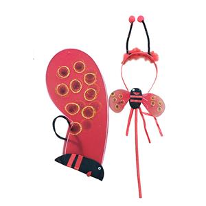 3Pcs Lovely Child Hello Kitty Ladybug Costume Accessories Headpiece Wand And Wings N21202