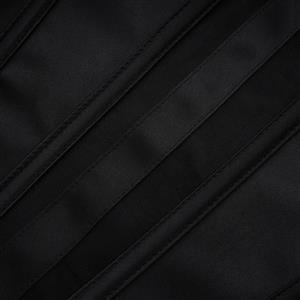 Black Strapless Corset Bodysuit with Adjustable Back Lace-Up, Tummy Control Shapewear for Women N23866