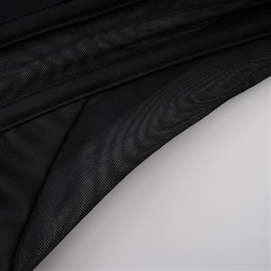 Black Strapless Corset Bodysuit with Adjustable Back Lace-Up, Tummy Control Shapewear for Women N23866