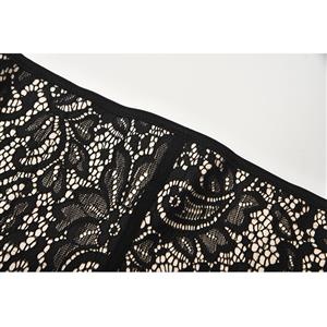 Sexy Black Floral Lace 4 Steel Bone Underwear Waist Cincher Body Shaper Underbust Corset N21648