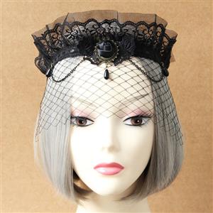 Halloween Masks, Costume Ball Masks, Black Lace Mask, Masquerade Party Mask, #MS12937