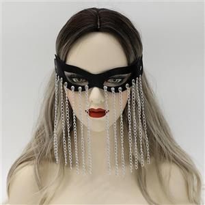 PU Leather Punk Style Personality Chain Leather Mask Party Masquerade Costume Party Face Masks MS23419