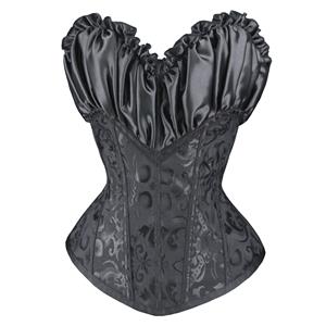 Black Renaissance Corset, Renaissance Corset Top, Black Corset, #N23465