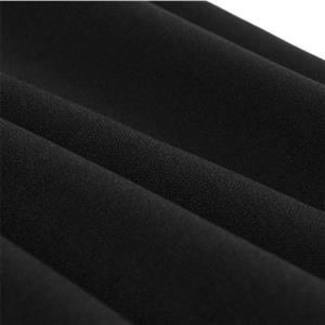 Vintage Black Lace Patchwork Stand Neck High Waist A-line Midi Dress N23009