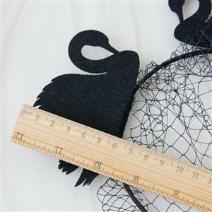 Black Swan Fishnet Mask Masquerade Hair Clasp J12808