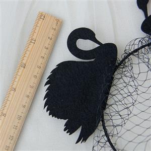 Black Swan Fishnet Mask Masquerade Hair Clasp J12808