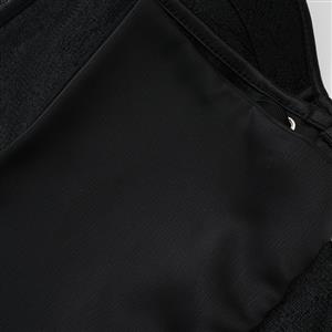 Black Strapless Corset Top - Heart-shaped Bustier with Lace-up Back and Boning N237845