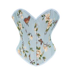 Fashion Womens Butterfly Print Corset Vintage Renaissance Tank Top Vest Camisole N23457