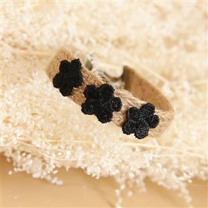 Vintage Braiding Wristband Flower Embellishment Bracelet J17926