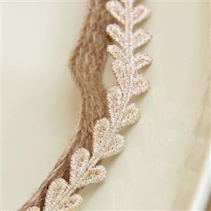 Vintage Braiding Wristband Plant Embellishment Bracelet J17925