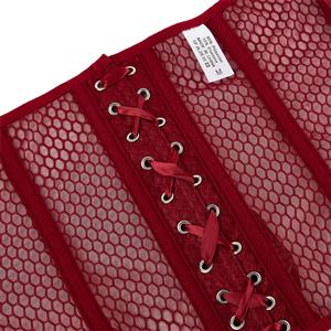 Breathable Mesh Corset Top with Built-in Cups, Summer Royal Style Bodyshaper for Women N23850