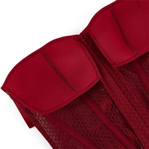 Breathable Mesh Corset Top with Built-in Cups, Summer Royal Style Bodyshaper for Women N23850