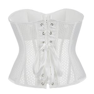 Breathable Mesh Corset Top with Built-in Cups, Summer Royal Style Bodyshaper for Women N23852