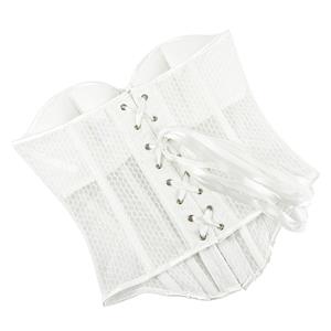 Breathable Mesh Corset Top with Built-in Cups, Summer Royal Style Bodyshaper for Women N23852