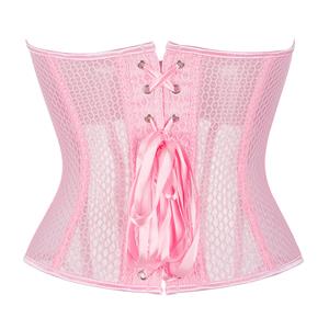 Breathable Mesh Corset Top with Built-in Cups, Summer Royal Style Bodyshaper for Women N23853