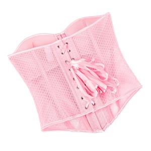 Breathable Mesh Corset Top with Built-in Cups, Summer Royal Style Bodyshaper for Women N23853