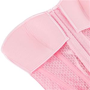 Breathable Mesh Corset Top with Built-in Cups, Summer Royal Style Bodyshaper for Women N23853