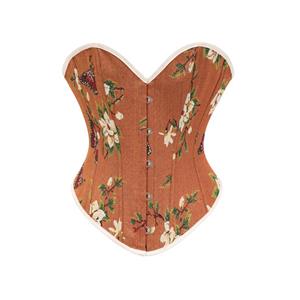 Fashion Womens Butterfly Print Corset Vintage Renaissance Tank Top Vest Camisole N23456