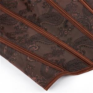 Women’s Brown Steampunk Halter Neck Corset Top N23849
