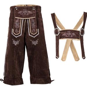 Men's Suede Suspender Oktoberfest Costume N12409