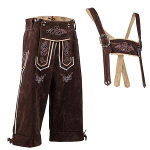 Men's Suede Suspender Oktoberfest Costume N12409