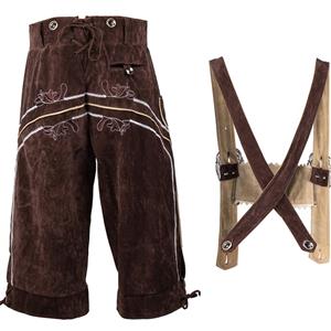 Men's Suede Suspender Oktoberfest Costume N12409