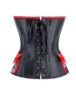 Sexy Burlesque Red Corset&Faux Leather Pant Set N12770
