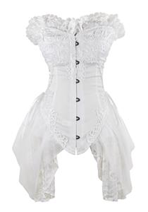 Burlesque White Bustier N23881