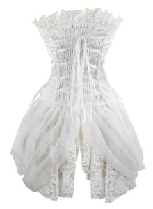 Burlesque White Bustier N23881