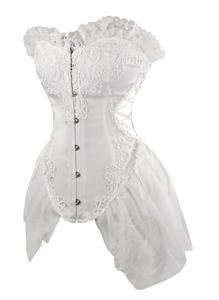 Burlesque White Bustier N23881