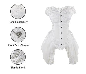 Burlesque White Bustier N23881