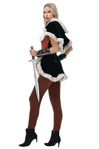 Women's 6-Piece Christmas Costume Set - Velvet Cape, Top, Trousers, Armlets & Belt for Holiday Cosplay XT237820