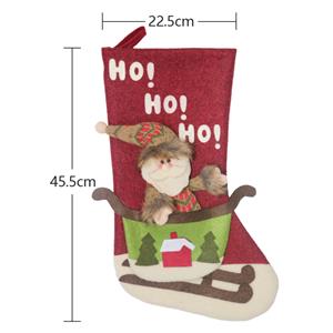 Christmas Eve Santa Claus and Elk Stocking Gift Bag Dinner Party Tree Decoration XT20034