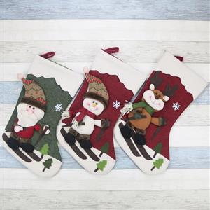 Christmas Eve Santa Claus and Reindeer Stockings Party Dinner Decoration Accessory XT20035