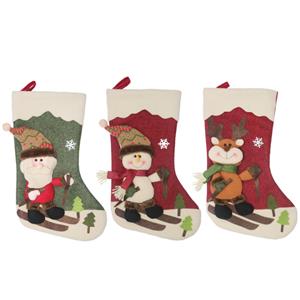 Christmas Eve Santa Claus and Reindeer Stockings Party Dinner Decoration Accessory XT20035