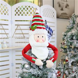 Santa Claus Doll With Hands Christmas Tree Hat Party Decorative Accessory Large Size XT19856