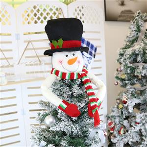 Scarf Snowman Doll With Hands Christmas Tree Hat Party Decorative Accessory Large Size XT19857