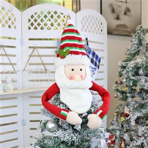 Santa Claus Doll With Hands Christmas Tree Hat Party Decorative Accessory Small Size XT19853