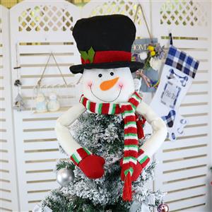 Scarf Snowman Doll With Hands Christmas Tree Hat Party Decorative Accessory Small Size XT19854